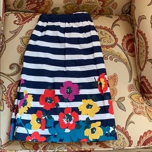 NWOT Banana Republic striped floral skirt